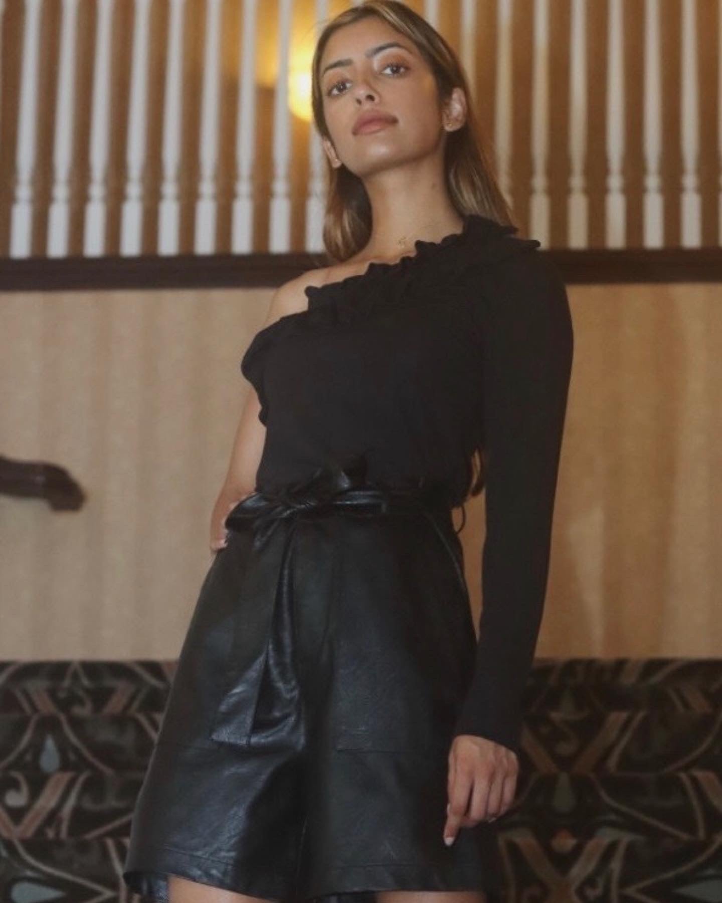 Flirtatious One-Sleeve Blouse