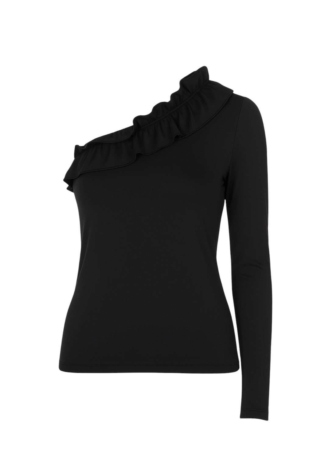 Flirtatious One-Sleeve Blouse