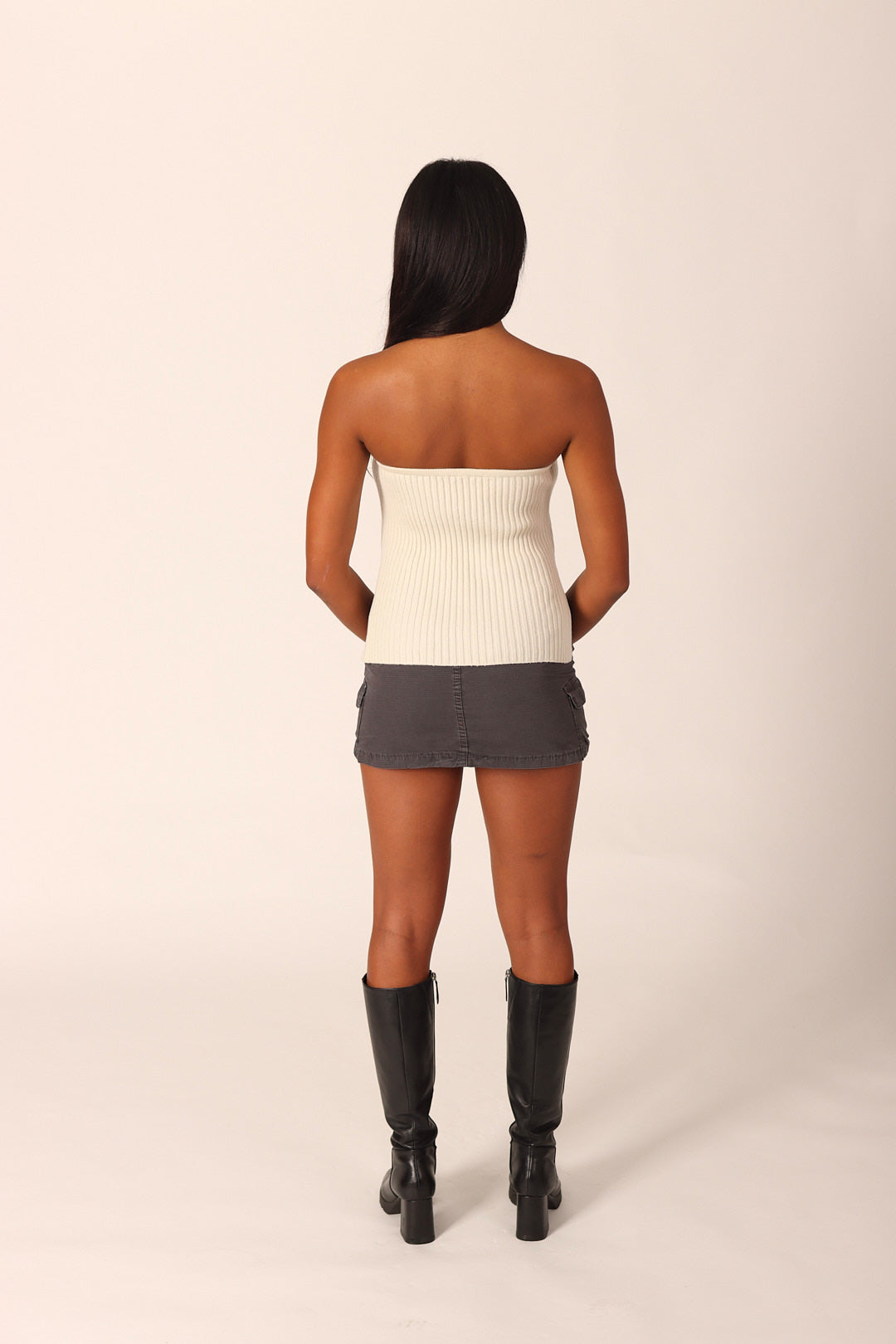 Ribbed Sweater Tube Top