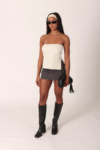 Ribbed Sweater Tube Top