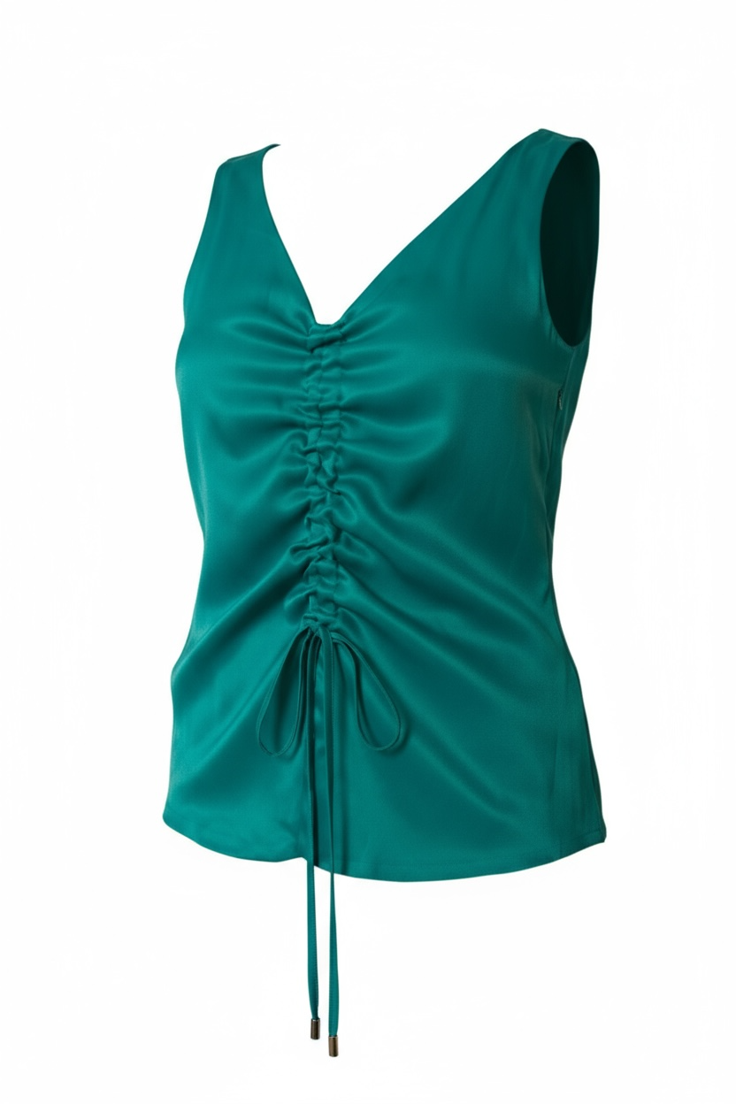 Satin Cinched Blouse