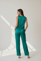 Satin Cinched Blouse