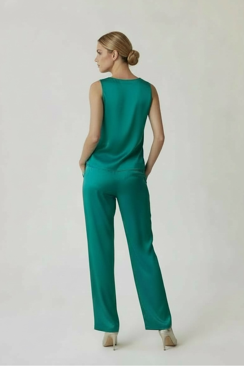 Satin Cinched Blouse