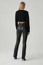 Vegan Leather Cinched Pants