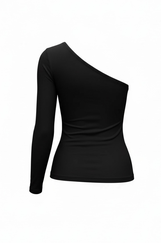 Flirtatious One-Sleeve Blouse