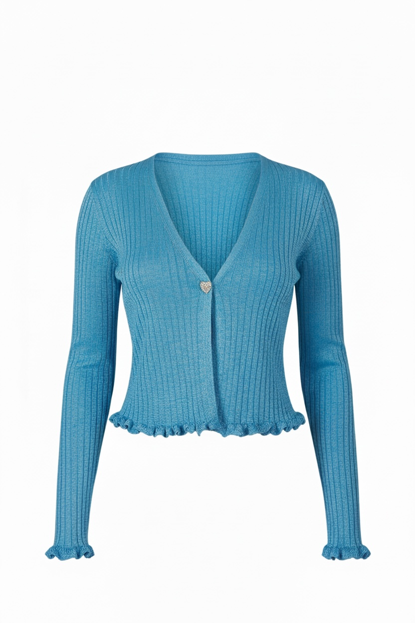 Ribbed Heart Cardigan