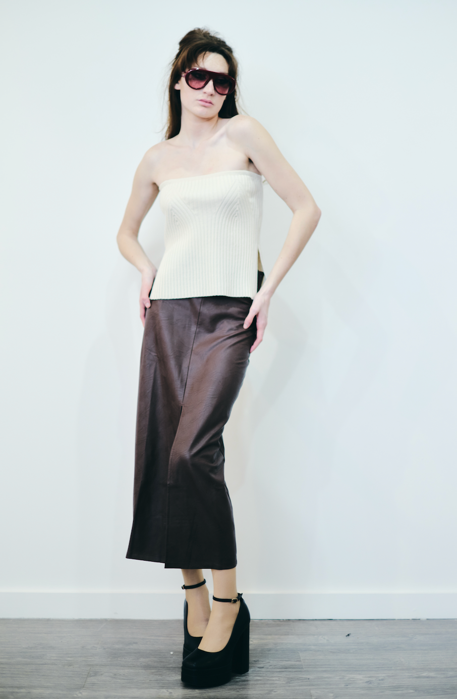 Ribbed Sweater Tube Top