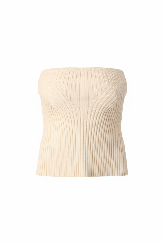 Ribbed Cropped Tube Top