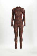 Snakeskin Catsuit Front - Ghost Mannequin