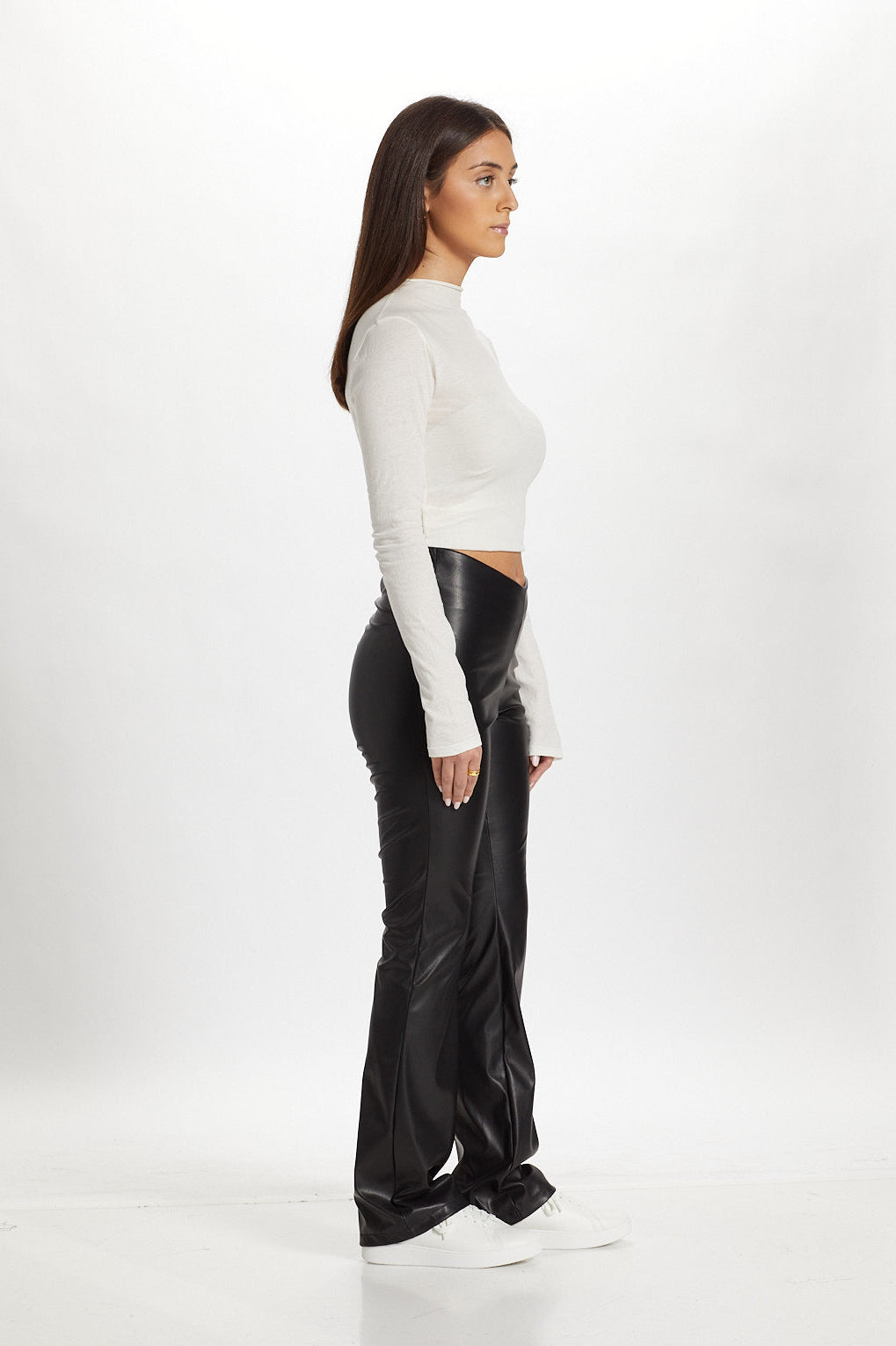 Vegan Leather Cinched Pants