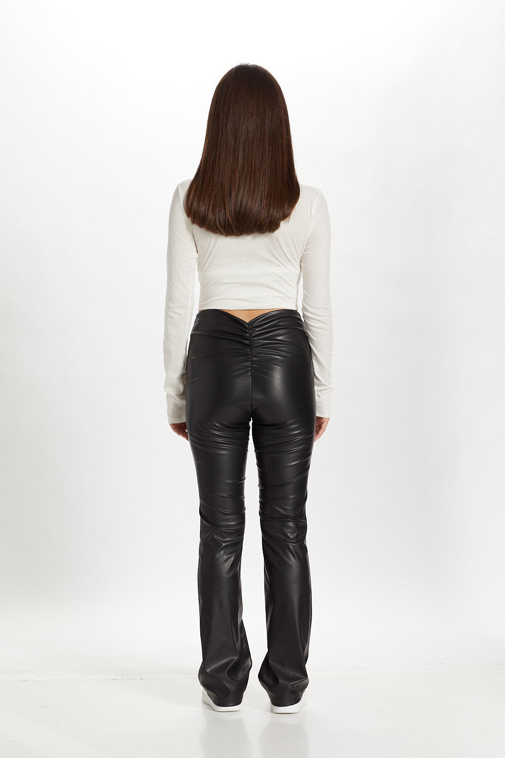 Vegan Leather Cinched Pants