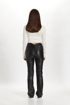 Vegan Leather Cinched Pants
