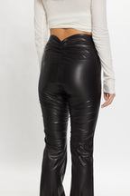 Vegan Leather Cinched Pants