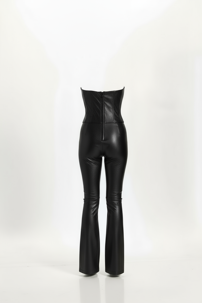 Vegan Leather Jumper - Back Ghost Mannequin